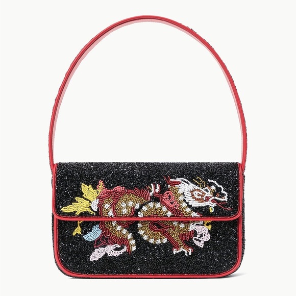 STAUD BEADED TOMMY BAG DRAGON